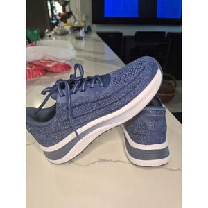 Orthofeet Coral Blue Stretch Knit Walking Sneakers Womens 5 B Medium 80027